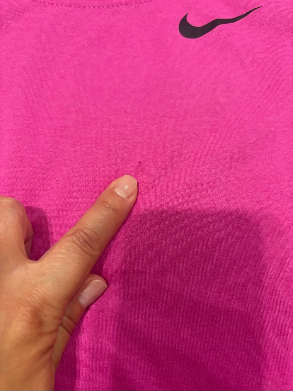 Nike Hot Pink Sleeveless Athletic Tank with Black Swoosh